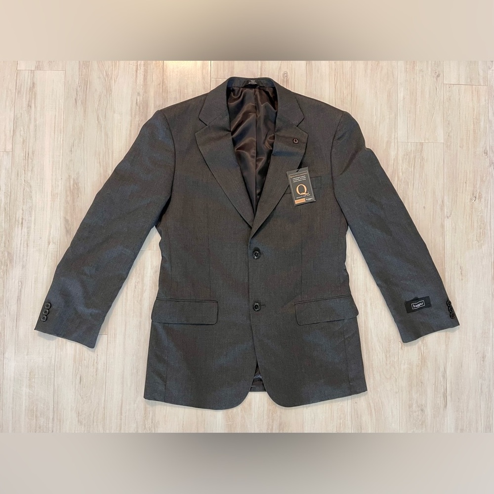 Haggar Grey Blazer Suit Top Coat, New with Tags